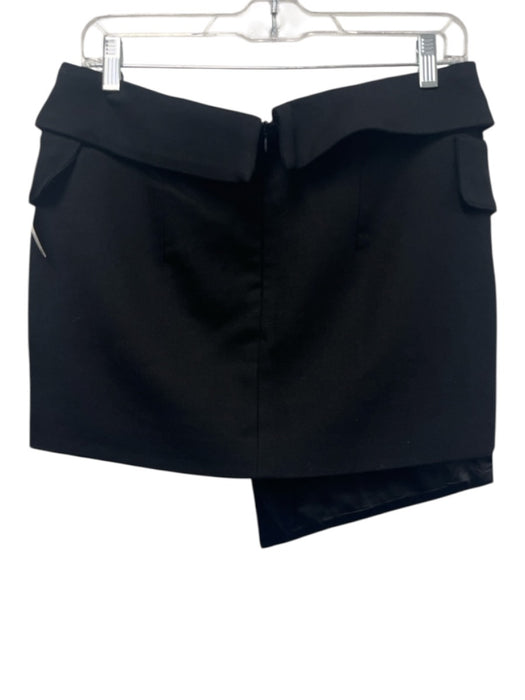 Nonchalant The Label Size M Black Wool Blend V Front Blazer Motif Back Zip Skirt Black / M