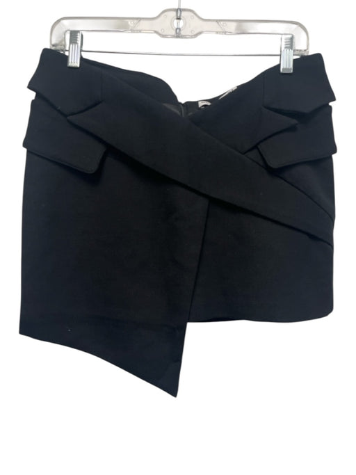 Nonchalant The Label Size M Black Wool Blend V Front Blazer Motif Back Zip Skirt Black / M