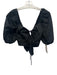 Karina Grimaldi Size XS Black Cotton 1/2 Balloon Sleeve Tie Detail Crop Top Black / XS