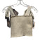 Koch Size XS Pink, Gray & Cream Polyester & Cotton Plaid Shirred Mini Skirt Set Pink, Gray & Cream / XS