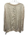 Raquel Allegra Size 0 Cream Beige Rayon Blend ribbed hem Long Sleeve Top Cream Beige / 0