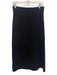 A.L.C. Size M Black Viscose Blend Elastic Waistband Knit Zip Front Midi Skirt Black / M