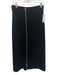A.L.C. Size M Black Viscose Blend Elastic Waistband Knit Zip Front Midi Skirt Black / M