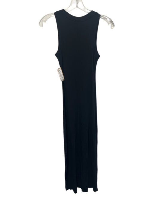 Sundays by WeAreSundays Size XS Black Cotton Blend Ribbed Sleeveless Dress Black / XS