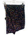 IRO Size 36/S Blue, Orange & Black Polyester All Over Sequins Side Ruffle Skirt Blue, Orange & Black / 36/S