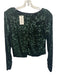 Nonchalant The Label Size XS Green & Black Polyester All Over Sequins Crop Top Green & Black / XS