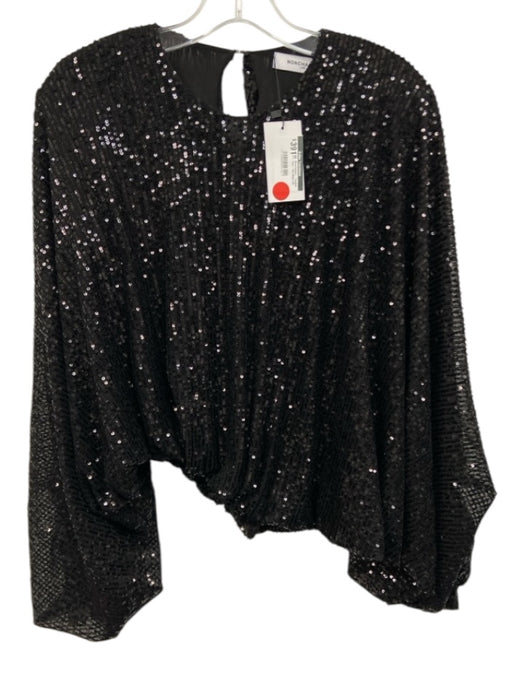 Nonchalant The Label Size XS Black Viscose Blend Dolman Sleeve Wide Sleeves Top Black / XS
