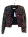 IRO Size 36 Blue, Orange & Black Polyester All Over Sequins Shoulder Pads Jacket Blue, Orange & Black / 36