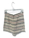 Isabel Marant Size 36/S Tan & Red Cotton Back Zip Knit Fringe Striped Skirt Tan & Red / 36/S