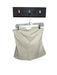 Shug! Size XS Cream Vegan Leather Strapless Back Zip Top Cream / XS