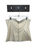 Shug! Size L Cream Vegan Leather Strapless Back Zip Top Cream / L