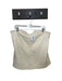 Shug! Size L Cream Vegan Leather Strapless Back Zip Top Cream / L