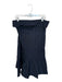 Shug! Size L Navy & Tan Polyester Blend Strapless Pinstripe Drop Waist Dress Navy & Tan / L