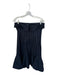 Shug! Size M Navy & Tan Polyester Blend Strapless Pinstripe Drop Waist Dress Navy & Tan / M