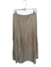 Shug! Size M Tan Tencel Waist Band Pleated Side Zip Maxi Skirt Tan / M