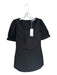 Shug! Size L Black Polyester Short Balloon Sleeve Jaquard Flowers Short Dress Black / L