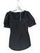 Shug! Size M Black Polyester Short Balloon Sleeve Jaquard Flowers Short Dress Black / M