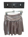 Shug! Size M Blush & Silver Polyester Blend Metallic Side Zip Mini Skirt Blush & Silver / M