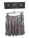 Shug! Size L Blush & Silver Polyester Blend Metallic Side Zip Mini Skirt Blush & Silver / L