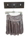 Shug! Size L Blush & Silver Polyester Blend Metallic Side Zip Mini Skirt Blush & Silver / L