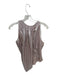 Shug! Size M Blush & Silver Polyester Blend Sleeveless Metallic Draped Top Blush & Silver / M