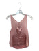 Shug! Size M Pink Polyester Spaghetti Strap Mesh Detail V Neck Top Pink / M