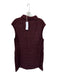 Shug! Size L Maroon & Brown Polyester Blend Cap Sleeve Tweed Button Down Dress Maroon & Brown / L
