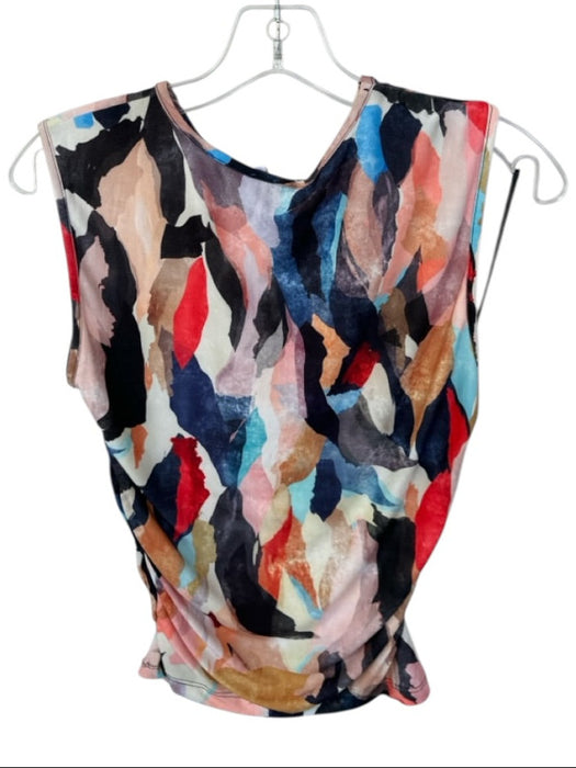 Mariacher Size M Black & Multi Polyester Sleeveless Watercolor Top Black & Multi / M