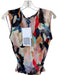 Mariacher Size M Black & Multi Polyester Sleeveless Watercolor Top Black & Multi / M