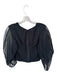 Koch Size S Black Cotton Long Balloon Sleeve Polka Dot Cropped Top Black / S