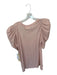 Nation Size M Mauve Pima Cotton 3/4 Balloon Sleeve Shoulder Detail V Neck Top Mauve / M