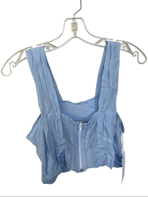 Koch Size S Baby Blue Viscose Sleeveless Cropped Top Baby Blue / S