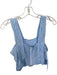 Koch Size S Baby Blue Viscose Sleeveless Cropped Top Baby Blue / S