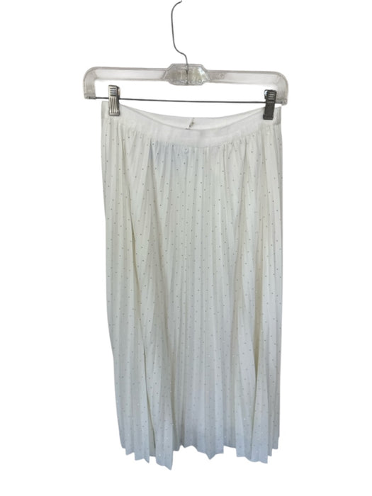 Zero Degrees Celsius Size S Ivory & Silver Polyester Elastic Waist Maxi Skirt Ivory & Silver / S