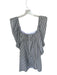 Koch Size XS White & Black Polyester Long Balloon Sleeve Striped Back Zip Dress White & Black / XS