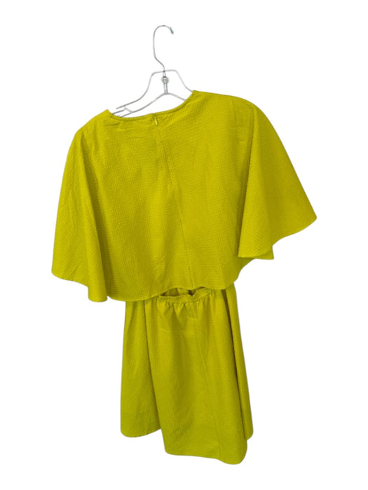 Essentiel Antwerp Size 34/XS Chartreuse Recycled Polyester Textured Dress Chartreuse / 34/XS