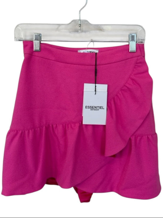 Essential Antwerp Size XS Hot pink Polyester Ruffle Crossover Mini Skirt Hot pink / XS