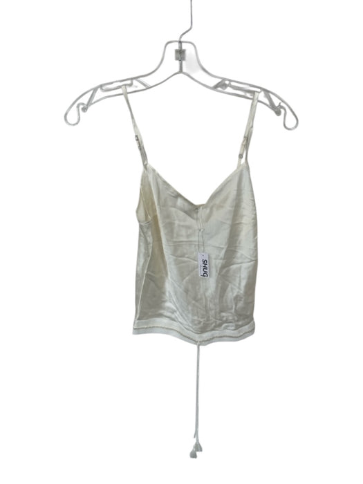 Shug! Size S Ivory Silk Drawstring Spaghetti Strap built in shorts Skirt Set Ivory / S