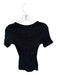 Sundays Size S Black Modal Blend Short Sleeve Ribbed Scoop Neck Top Black / S