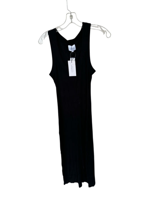 Sundays Size M Black Modal Blend Sleeveless Ribbed Maxi Dress Black / M