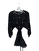 Rhode Size S Black & Red Cotton Blend Long Balloon Sleeve Beaded Dress Black & Red / S