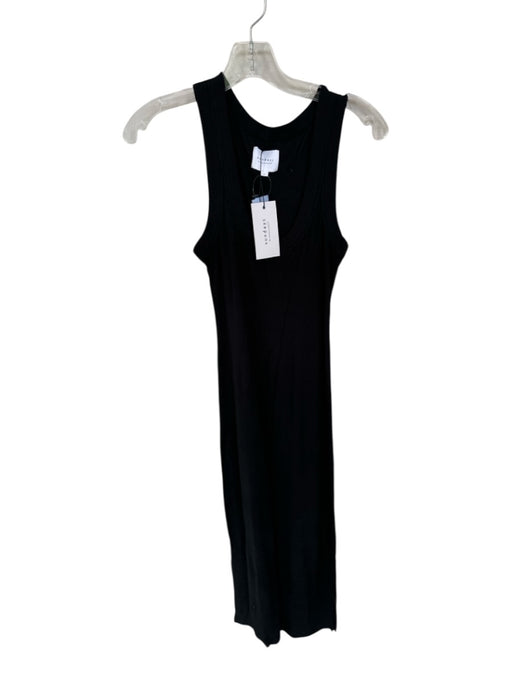 Sundays Size S Black Modal Blend Sleeveless Ribbed Maxi Dress Black / S