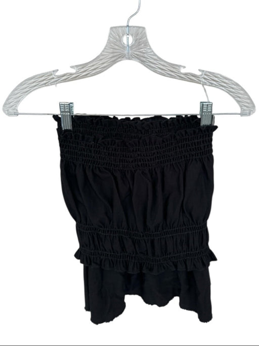Loyd / Ford Size 1/S Black Cotton Smocked Tube Top High Waist Mini Skirt Set Black / 1/S