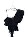 Scarlett Poppies Size XS Black Cotton One Shoulder Ruffles Scalloped Hem Top Black / XS