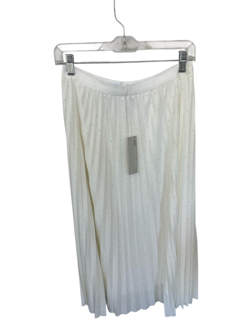 Zero Degrees Celsius Size M Ivory & Silver Polyester Elastic Waist Maxi Skirt Ivory & Silver / M