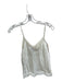 Shug! Size M Ivory Silk Spaghetti Strap Drawstring Waist Top Ivory / M