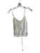 Shug! Size M Ivory Silk Spaghetti Strap Drawstring Waist Top Ivory / M