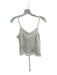 Shug! Size M Ivory Silk Spaghetti Strap Drawstring Waist Top Ivory / M