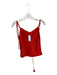 Shug! Size M Red Silk Braided Strap Drawstring Waist Tie Strap Top Red / M