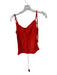 Shug! Size M Red Silk Braided Strap Drawstring Waist Tie Strap Top Red / M